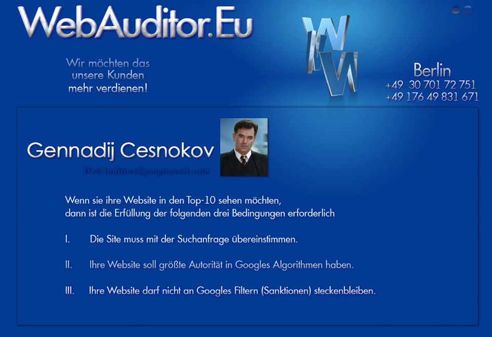 #WebAuditor.Eu for SEO in Berlin 